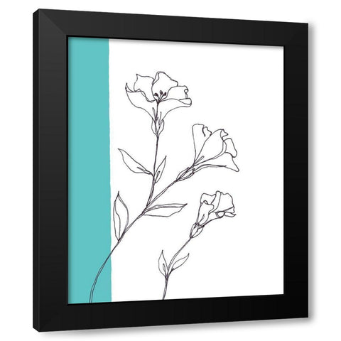 Sweet Stems III Black Modern Wood Framed Art Print with Double Matting by Moore, Regina
