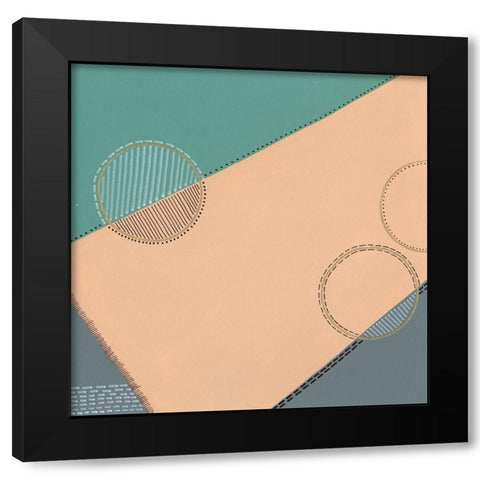 Geometrica III Black Modern Wood Framed Art Print with Double Matting by Moore, Regina