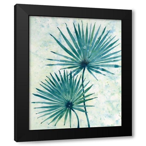 Palm Leaves II Black Modern Wood Framed Art Print with Double Matting by OToole, Tim