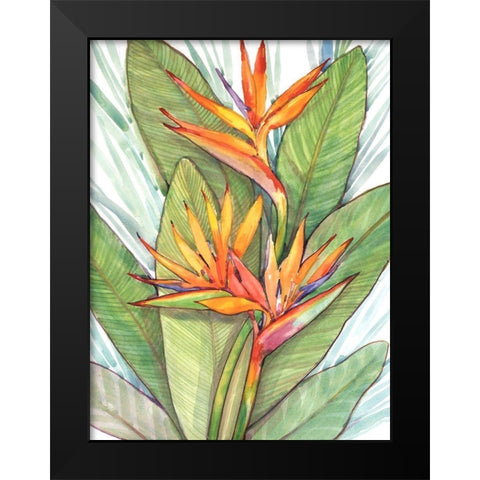 Tropical Botanical Paradise I Black Modern Wood Framed Art Print by OToole, Tim