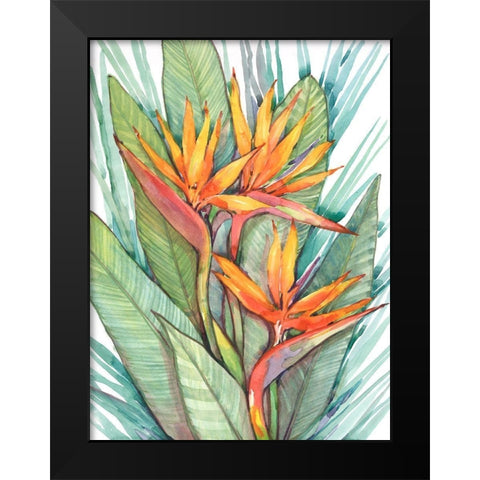 Tropical Botanical Paradise II Black Modern Wood Framed Art Print by OToole, Tim