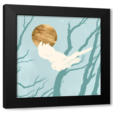 Silent Hunter II Black Modern Wood Framed Art Print by Green, Jacob