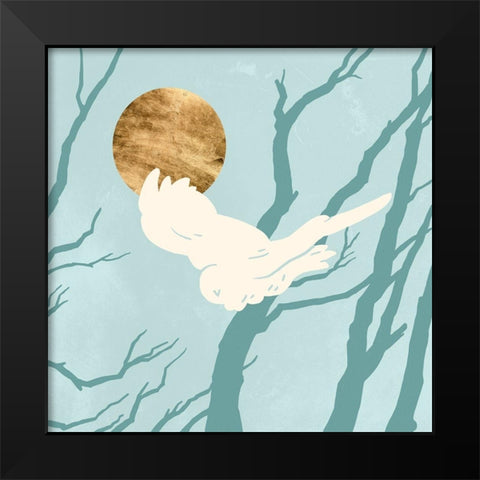 Silent Hunter II Black Modern Wood Framed Art Print by Green, Jacob