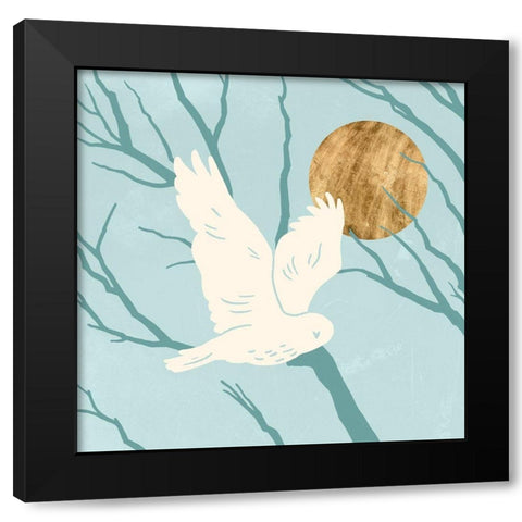 Silent Hunter III Black Modern Wood Framed Art Print with Double Matting by Green, Jacob