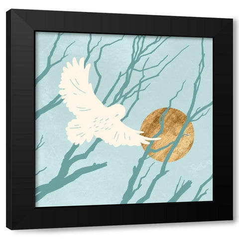 Silent Hunter IV Black Modern Wood Framed Art Print with Double Matting by Green, Jacob
