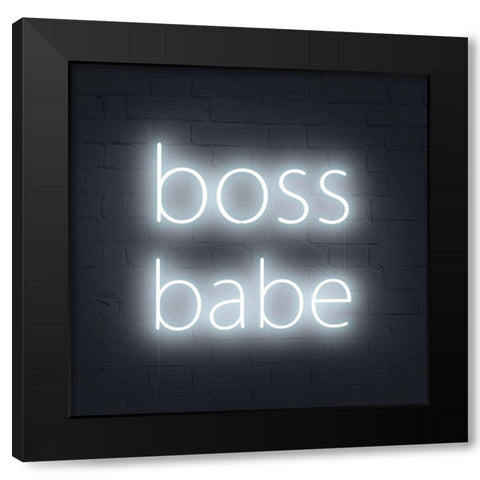 Neon Inspo II Black Modern Wood Framed Art Print with Double Matting by Borges, Victoria