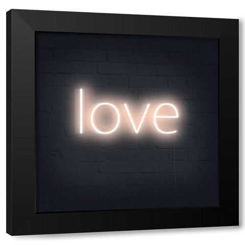 Neon Inspo IV Black Modern Wood Framed Art Print with Double Matting by Borges, Victoria