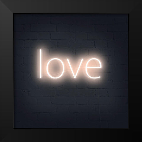 Neon Inspo IV Black Modern Wood Framed Art Print by Borges, Victoria