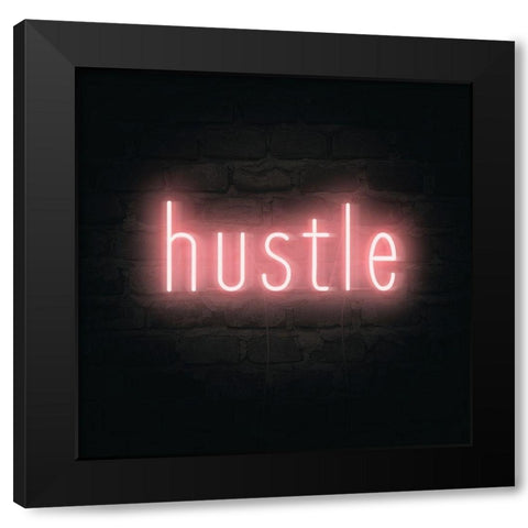 Neon Inspo V Black Modern Wood Framed Art Print with Double Matting by Borges, Victoria