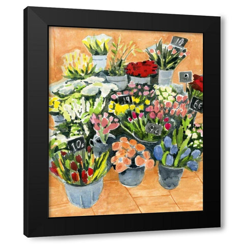 Street Florist II Black Modern Wood Framed Art Print with Double Matting by Warren, Annie