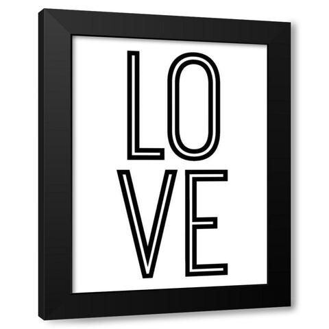 Bold Love II Black Modern Wood Framed Art Print with Double Matting by Sizemore, Natalie