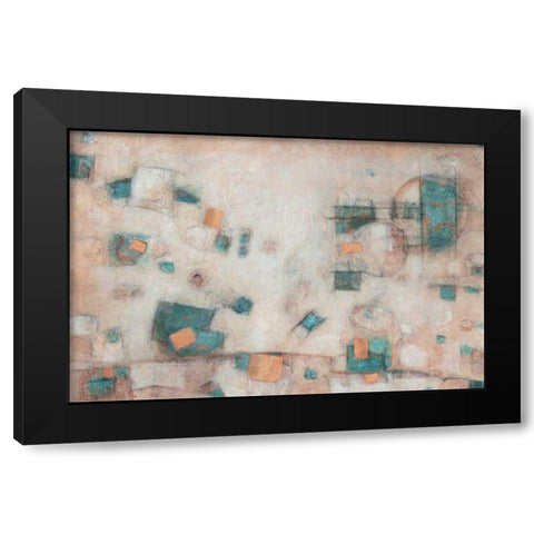 Desert Abstraction Black Modern Wood Framed Art Print by Crawford, Beverly