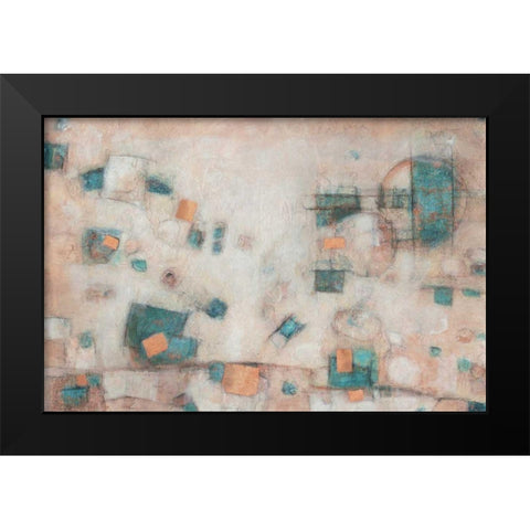Desert Abstraction Black Modern Wood Framed Art Print by Crawford, Beverly
