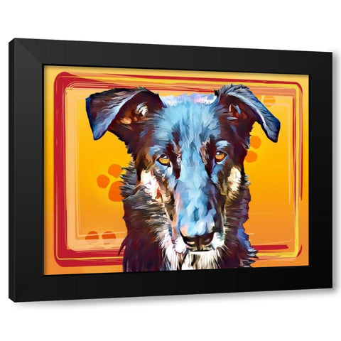 Pop Dog I Black Modern Wood Framed Art Print with Double Matting by Curinga, Kim