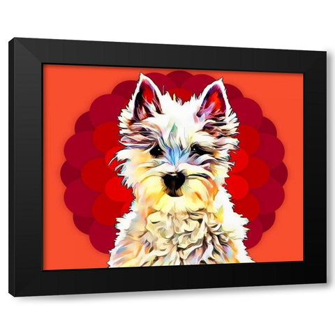 Pop Dog II Black Modern Wood Framed Art Print by Curinga, Kim