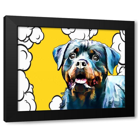 Pop Dog III Black Modern Wood Framed Art Print by Curinga, Kim