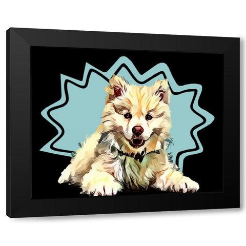 Pop Dog IV Black Modern Wood Framed Art Print with Double Matting by Curinga, Kim
