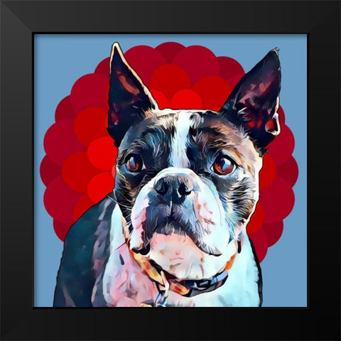 Pop Dog VII Black Modern Wood Framed Art Print by Curinga, Kim