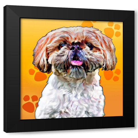 Pop Dog VIII Black Modern Wood Framed Art Print with Double Matting by Curinga, Kim