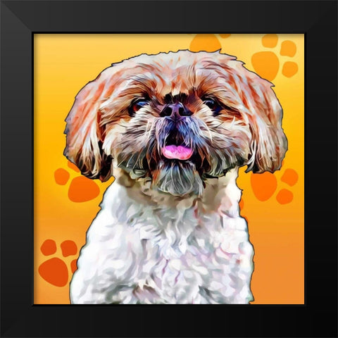 Pop Dog VIII Black Modern Wood Framed Art Print by Curinga, Kim