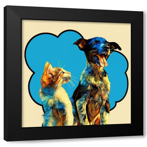 Pop Dog IX Black Modern Wood Framed Art Print by Curinga, Kim