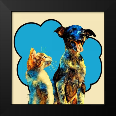 Pop Dog IX Black Modern Wood Framed Art Print by Curinga, Kim