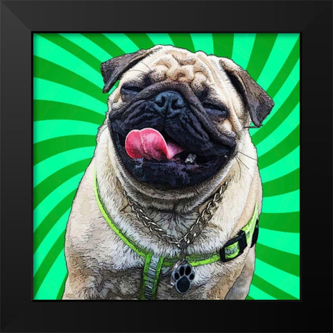 Pop Dog X Black Modern Wood Framed Art Print by Curinga, Kim