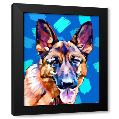 Pop Dog XI Black Modern Wood Framed Art Print with Double Matting by Curinga, Kim