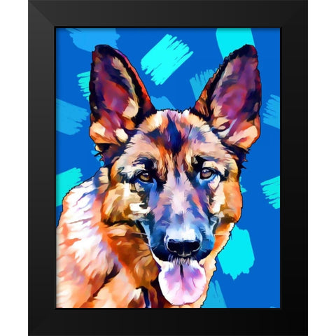 Pop Dog XI Black Modern Wood Framed Art Print by Curinga, Kim