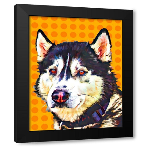 Pop Dog XII Black Modern Wood Framed Art Print with Double Matting by Curinga, Kim