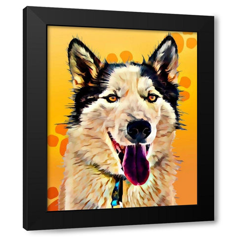 Pop Dog XIII Black Modern Wood Framed Art Print by Curinga, Kim