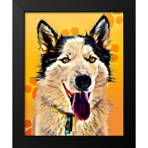 Pop Dog XIII Black Modern Wood Framed Art Print by Curinga, Kim