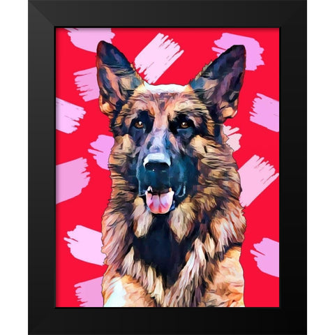 Pop Dog XIV Black Modern Wood Framed Art Print by Curinga, Kim