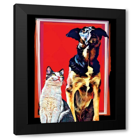 Pop Dog XV Black Modern Wood Framed Art Print by Curinga, Kim