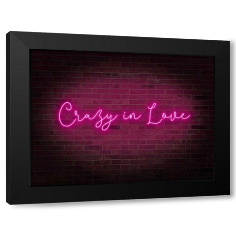 Neon Love II Black Modern Wood Framed Art Print by Popp, Grace