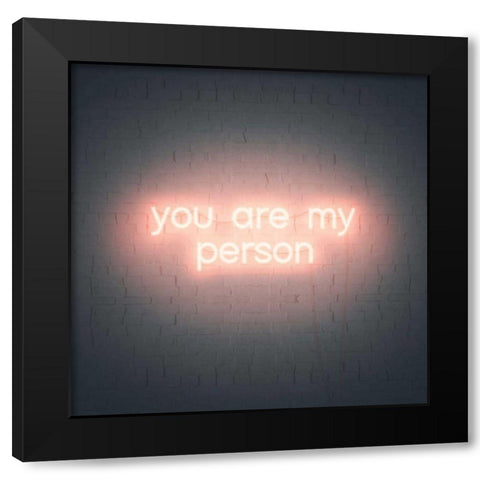 Neon Love IV Black Modern Wood Framed Art Print by Popp, Grace