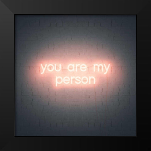 Neon Love IV Black Modern Wood Framed Art Print by Popp, Grace
