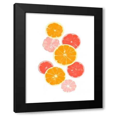 Festive Fruit I Black Modern Wood Framed Art Print with Double Matting by Caroline, Emma