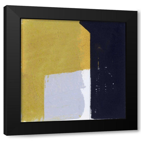 Black and Yellow I Black Modern Wood Framed Art Print by Bellissimo Art