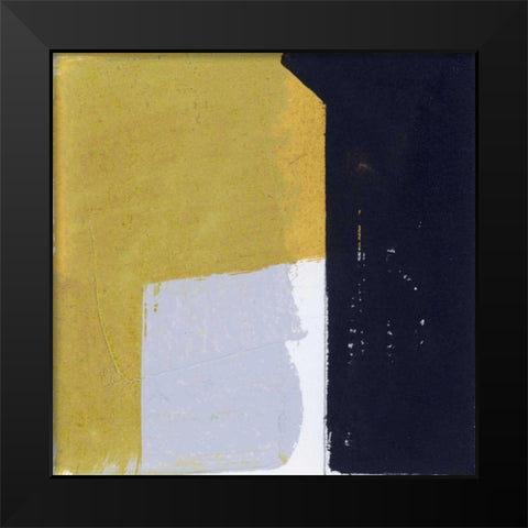 Black and Yellow I Black Modern Wood Framed Art Print by Bellissimo Art