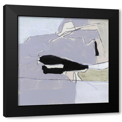 Grey Landscape I Black Modern Wood Framed Art Print by Bellissimo Art