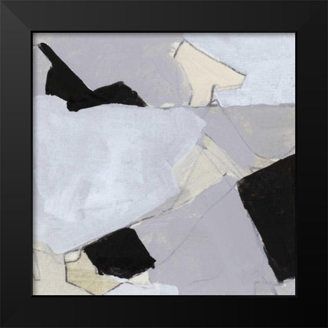 Grey Landscape V Black Modern Wood Framed Art Print by Bellissimo Art