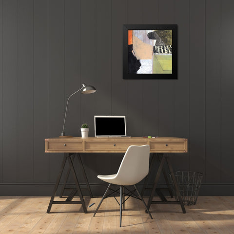 Grey Nude Landscape Black Modern Wood Framed Art Print by Bellissimo Art