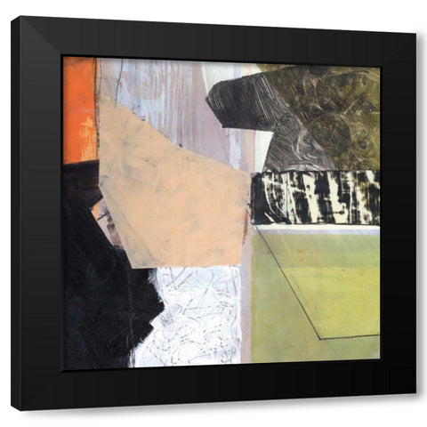 Grey Nude Landscape Black Modern Wood Framed Art Print with Double Matting by Bellissimo Art