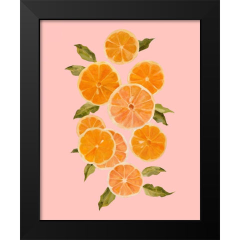 Spring Citrus II Black Modern Wood Framed Art Print by Caroline, Emma