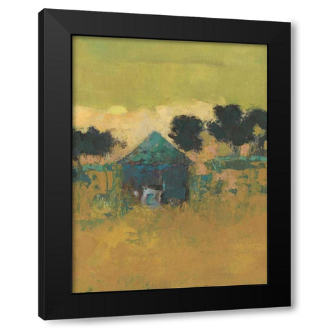 Keezletown Barn Black Modern Wood Framed Art Print with Double Matting by Jachimiec, Sue