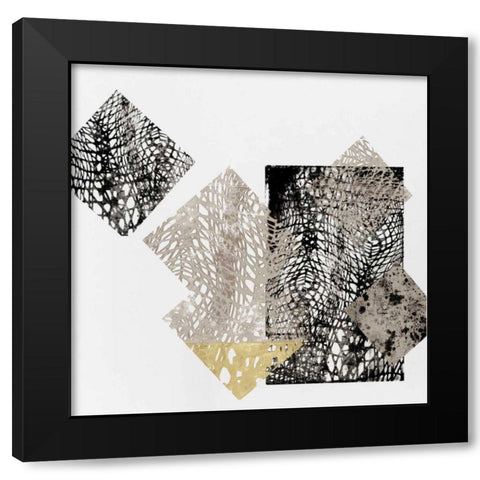 Neutral Design I Black Modern Wood Framed Art Print with Double Matting by Goldberger, Jennifer