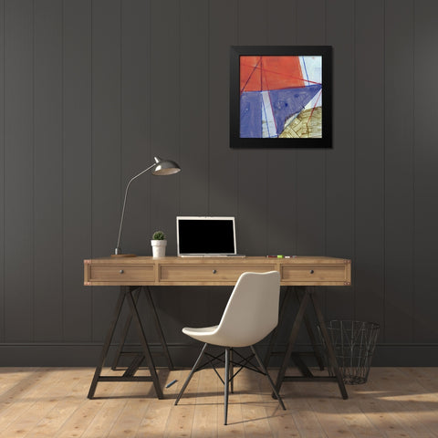 Abstract Mass I Black Modern Wood Framed Art Print by Bellissimo Art