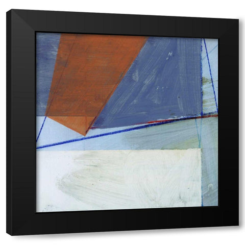 Abstract Mass II Black Modern Wood Framed Art Print by Bellissimo Art