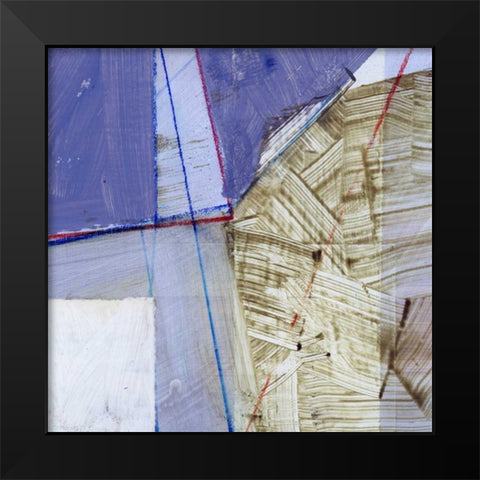 Abstract Mass III Black Modern Wood Framed Art Print by Bellissimo Art
